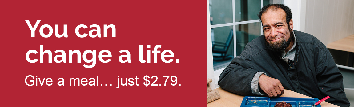 You can change a life. Give a meal, just $2.79.